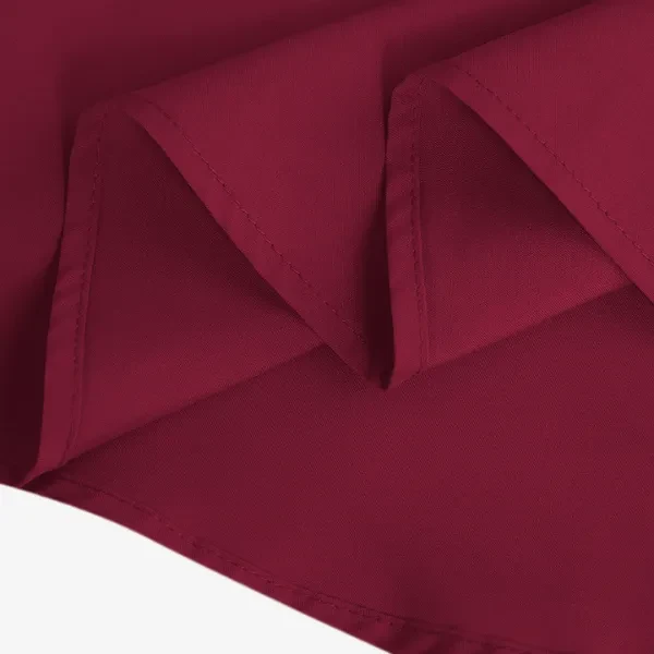 Muslim Women Claret Red Abaya Dress, A Line Patchwork Long Maxi Dress, Long Slee