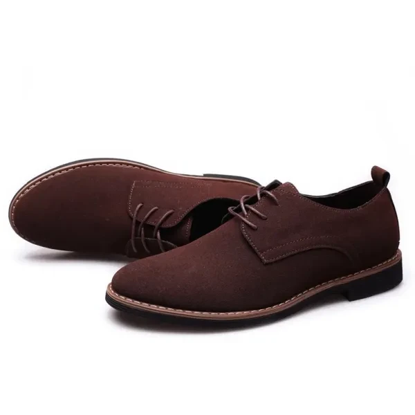 Luxury Men Formal Shoes Lace-Up PU Loafers Soft Sole Pointed Toe