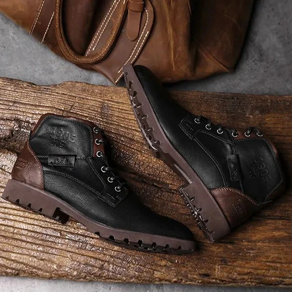 Black Combat Men Boots Non-Slip Outdoor Hiking Boots