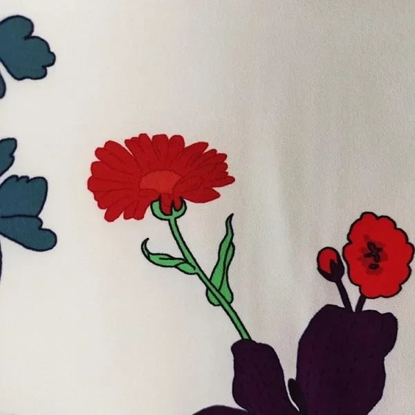 Retro Floral Pattern Round Neck Full Sleeves Split Design Maxi Belted Green Dres