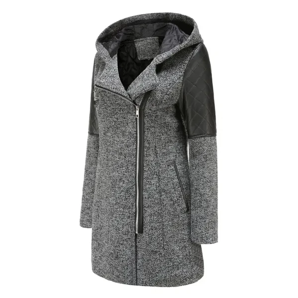 Stylish Zip-Up Design Long Sleeves Women Outerwear Hooded Jacket