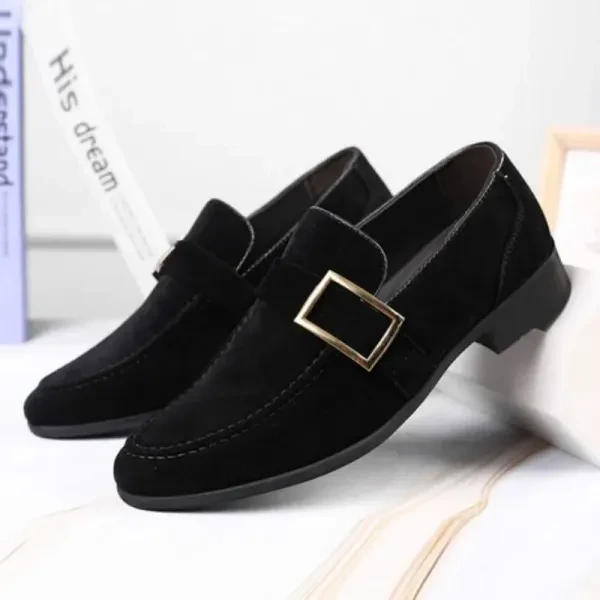 Prem. Suede Loafers Luxury Design Soft Soles Pointed Toe for Men