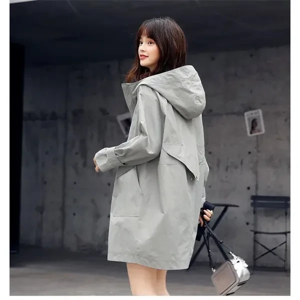 Blue Zip Front Hoodie Jacket - Stay Cozy & Chic (Women)