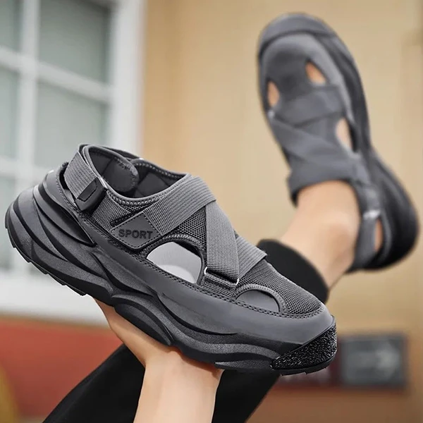 Light Weight Stylish Velcro Closure Men Sandal Shoes Thick Bottom Casual Outdoor