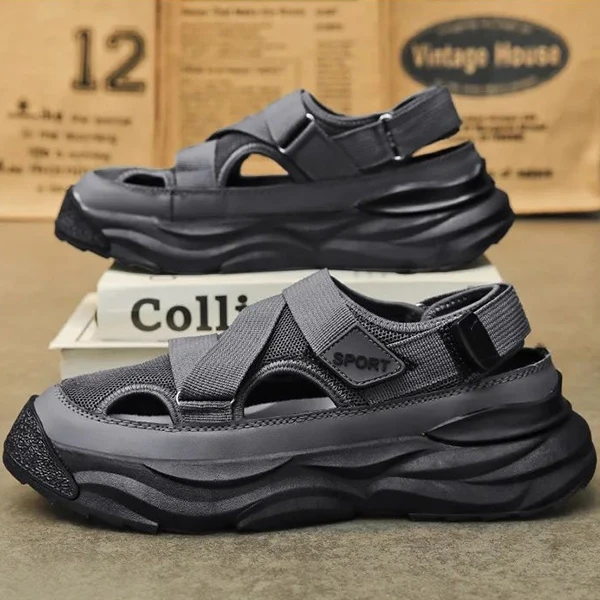 Light Weight Stylish Velcro Closure Men Sandal Shoes Thick Bottom Casual Outdoor