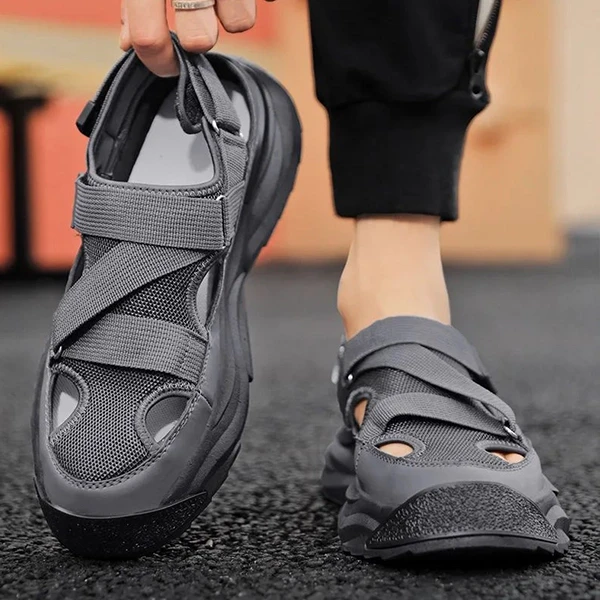 Light Weight Stylish Velcro Closure Men Sandal Shoes Thick Bottom Casual Outdoor