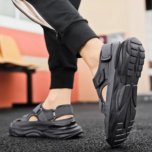 Light Weight Stylish Velcro Closure Men Sandal Shoes Thick Bottom Casual Outdoor