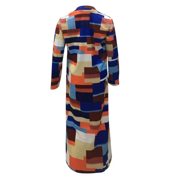 Plaid Hooded Trench Coat with Buckle Closure - Orange