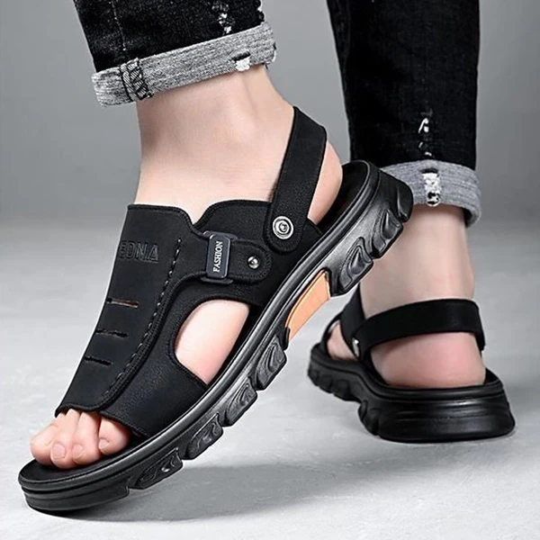 Black Strap Sandals Comfortable & Stylish for Everyday & Formal Wear