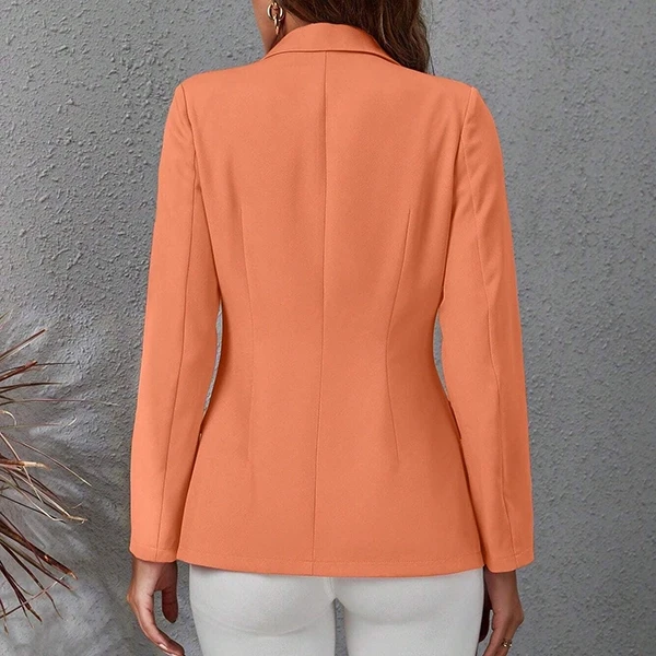 Lapel Neck Full Sleeves Button-Up Outfit Matching Blazer Office Formal Wear Wome