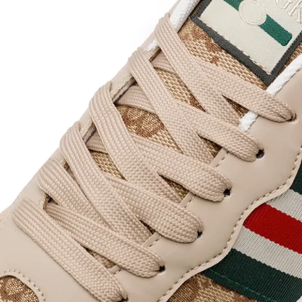 Colorful Stripes Pattern Front Lace-Up Thick Soft Sole Men Breathable Designer S