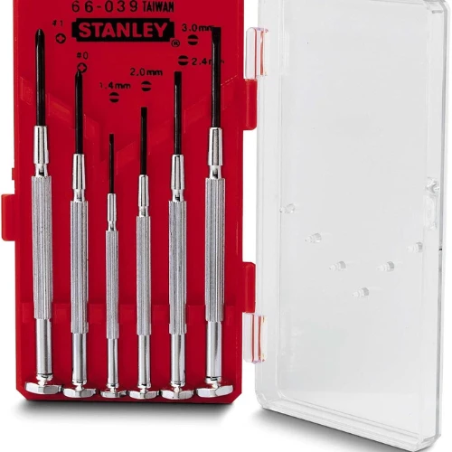 Stanley Hand Tools 66-039 6 Piece Jeweler's Screwdriver Set