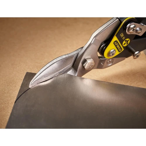 Stanley 2-14-563 "MaxSteel" straight Aviation Snips, 9.84", Black/Yellow