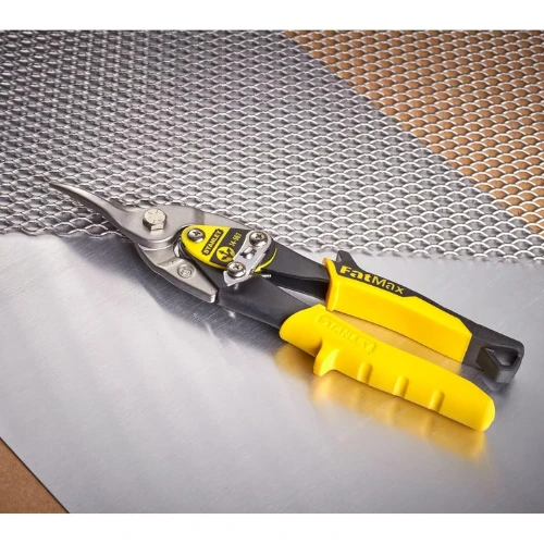 Stanley 2-14-563 "MaxSteel" straight Aviation Snips, 9.84", Black/Yellow