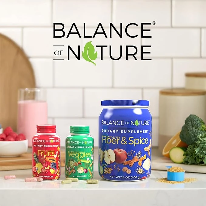 Balance of Nature Fruits and Veggies - Whole Food Supplement with Superfood for