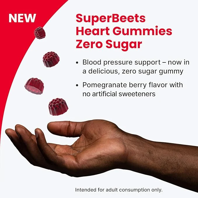humanN SuperBeets Sugar-Free Nitric Oxide Circulation Gummies - Blood Pressure S