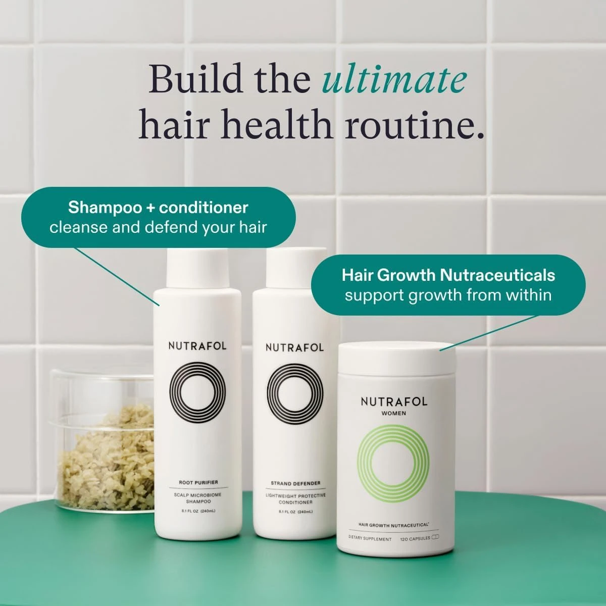 Nutrafol Shampoo, Cleanse and Hydrate Hair and Scalp, Improves Hair Volume, Stre