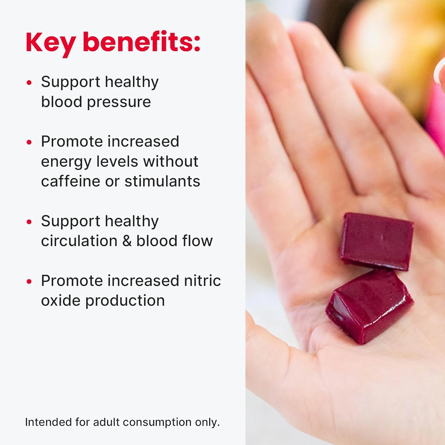 humanN SuperBeets Heart Chews - Nitric Oxide Production and Blood Pressure Suppo