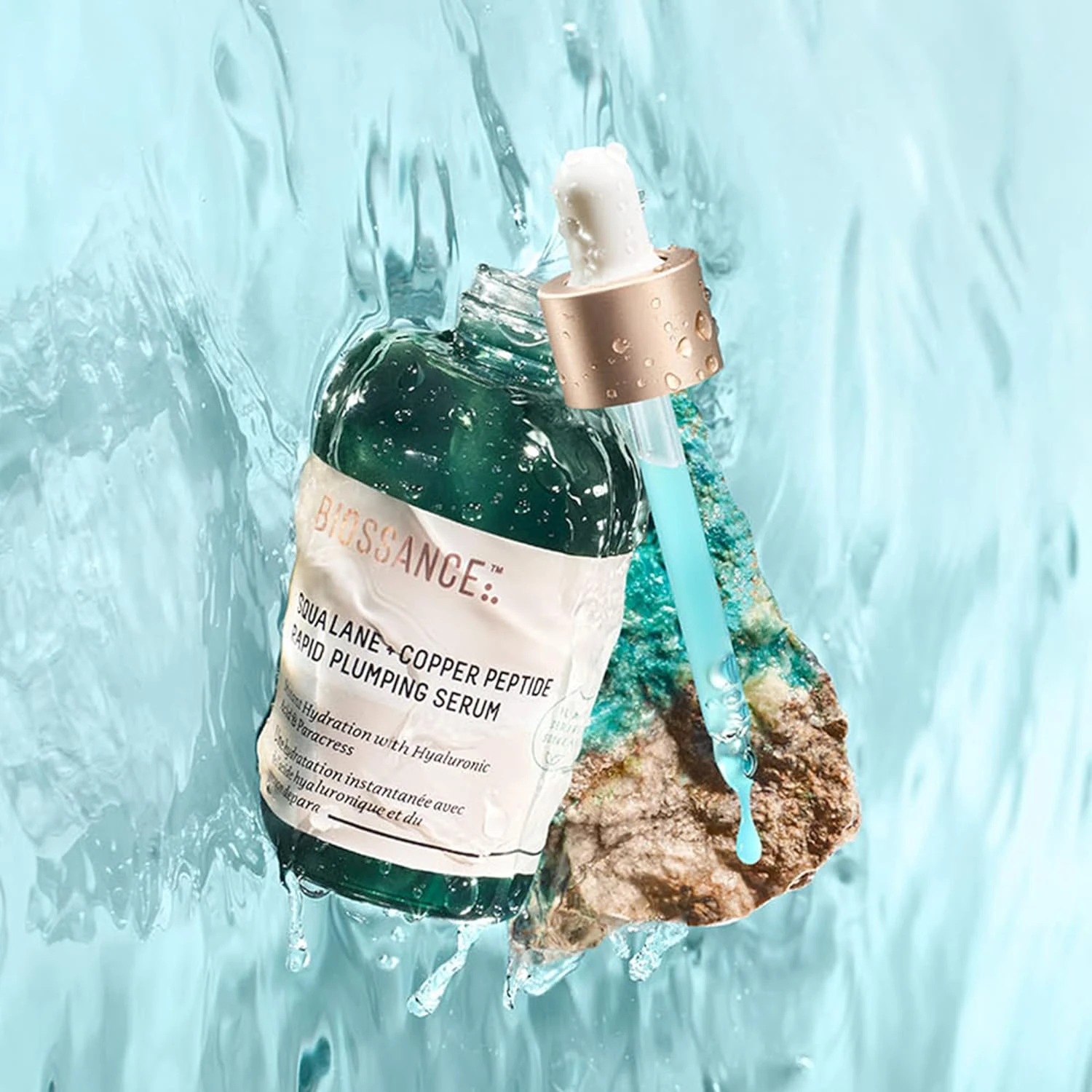 BIOSSANCE Squalane + Copper Peptide Rapid Plumping Serum 1.69 fl oz