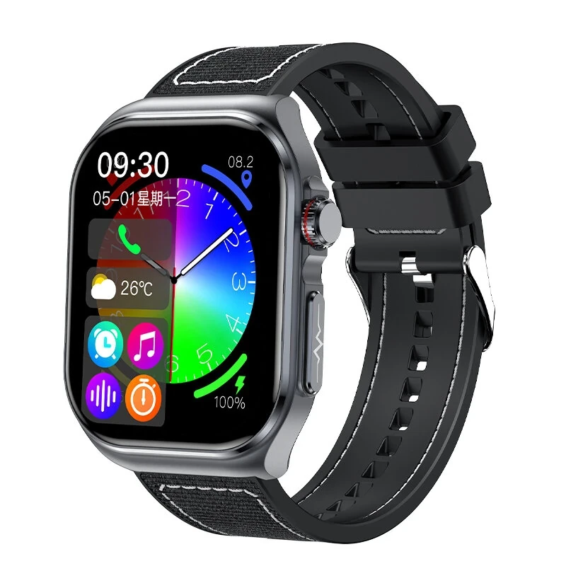 ET585 Smart Watch - 2.04" AMOLED, PPG+ECG, HRV & Health Monitoring, NFC, Music P
