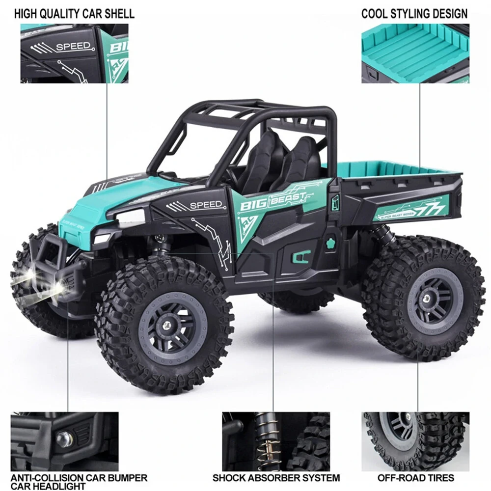 KYAMRC UJ99 P187 RTR 1/18 2.4G RWD RC Car LED Light Off-Road Climbing Truck Kids