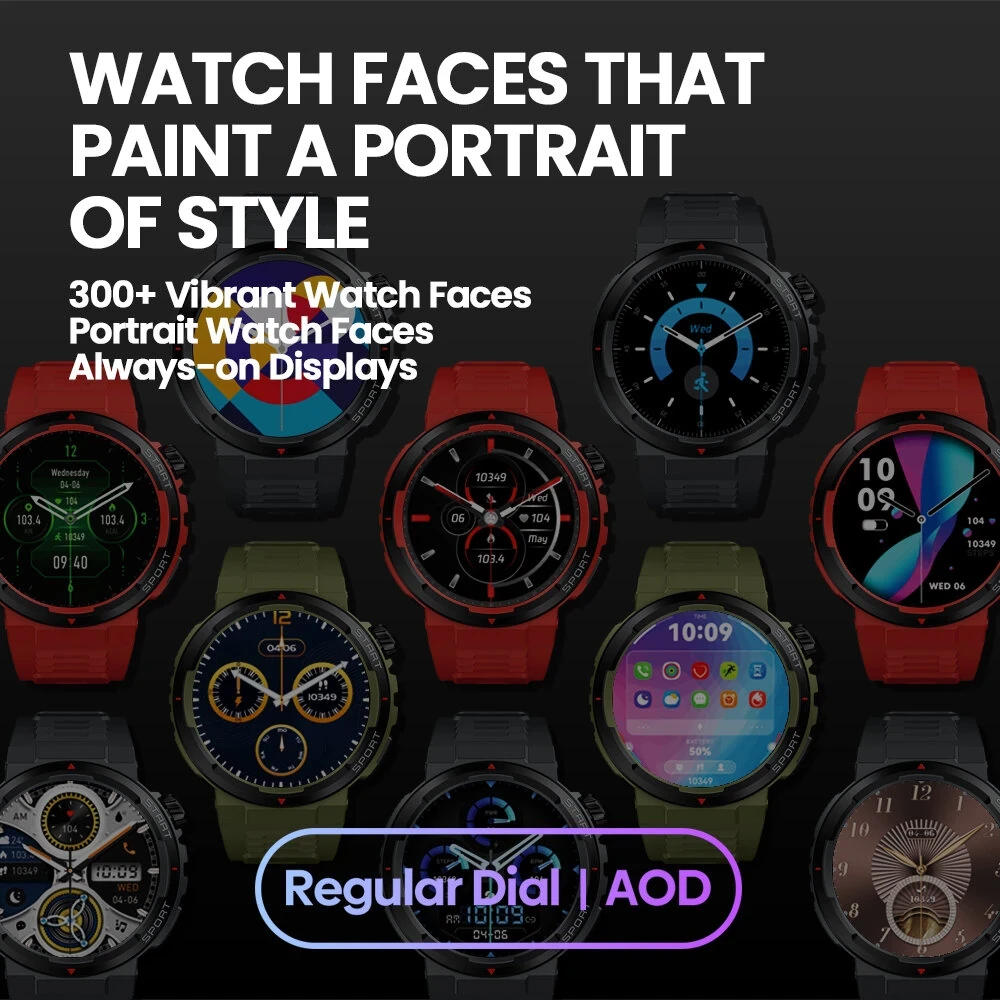 Zeblaze Ares 3 Plus Smart Watch - 1.43" AMOLED, Stainless Steel, IP68