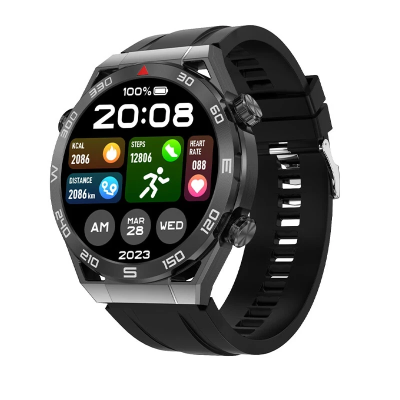 DT Ultra Mate Smart Watch - 1.5" HD Screen, Bluetooth Call, PPG+ECG, GPS, NFC, I