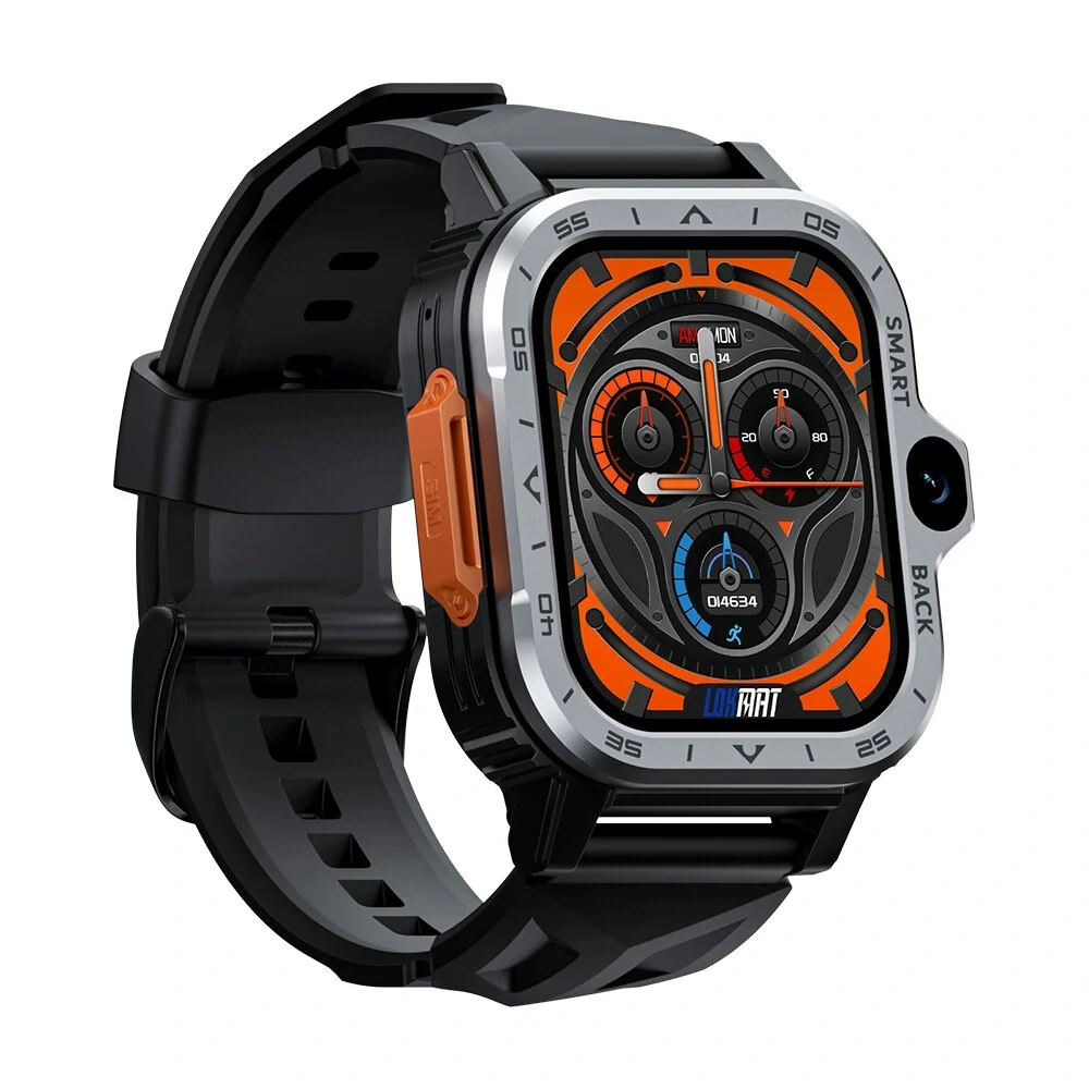LOKMAT APPLLP 4 MAX Smart Watch - 2.02" HD Screen, 4G Android, GPS, Dual Camera,