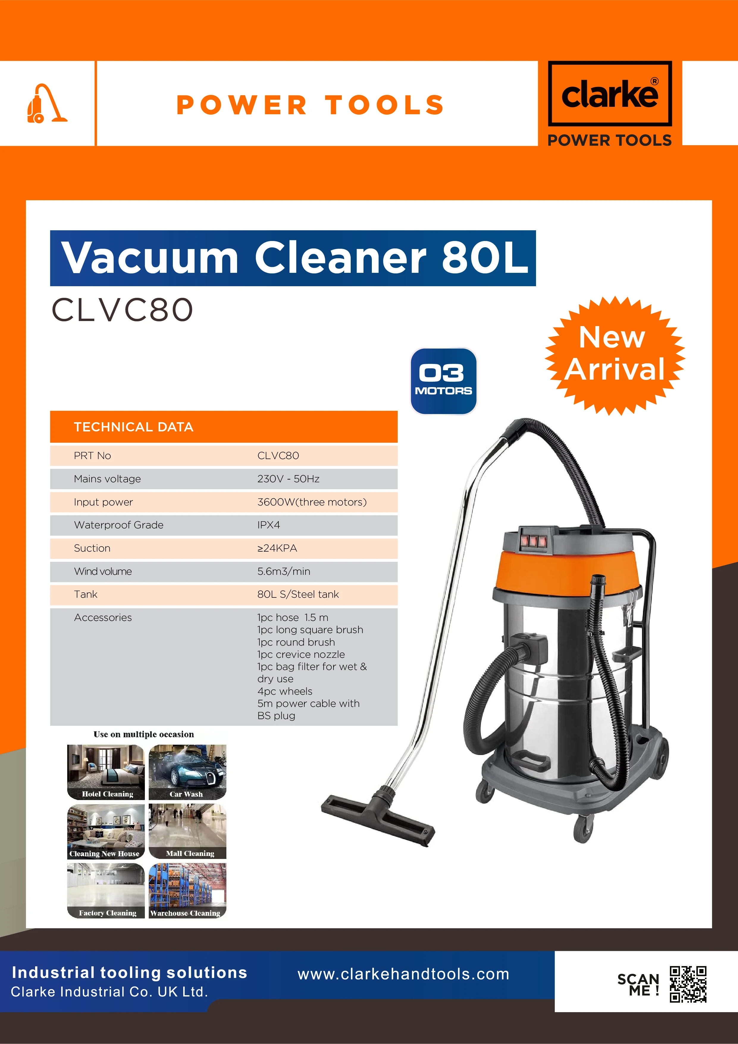 Vacuum Cleaner 80 L