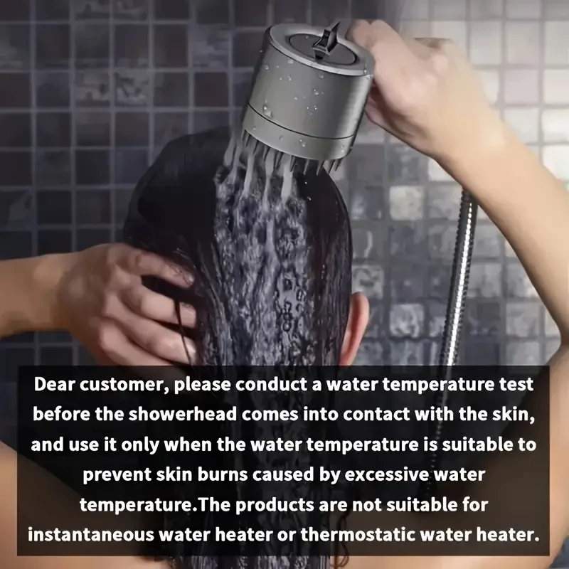 1pc Pressurized Handheld Shower Head, 3 Modes Adjustable Water Output Shower Hea