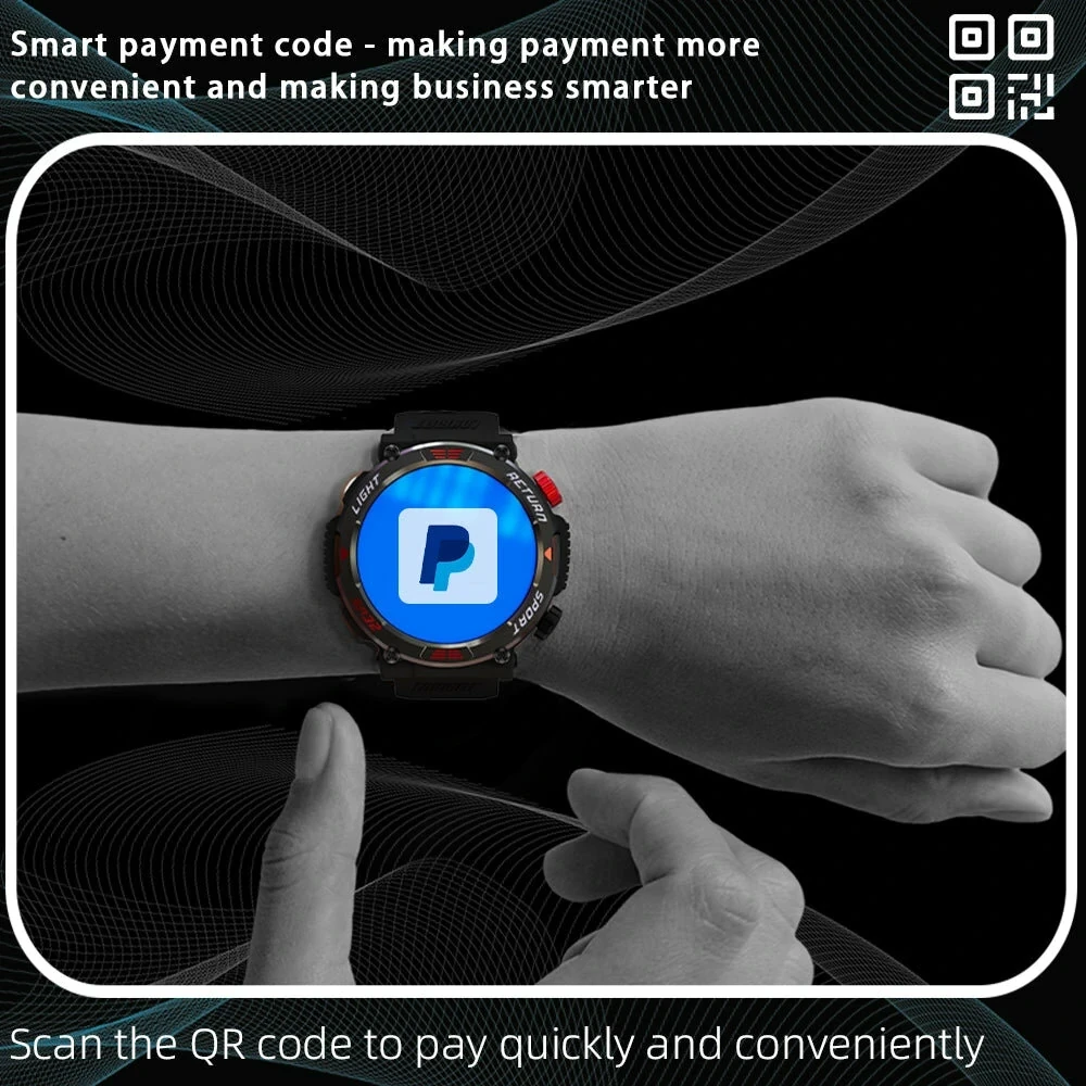 LOKMAT ZEUS 5 PRO 1.54 inch Power Metallurgy 5ATM Heart Rate Blood Oxygen hart