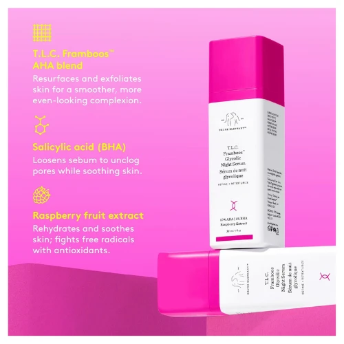 Drunk Elephant T.L.C. Framboos Glycolic Night Serum 30 ml