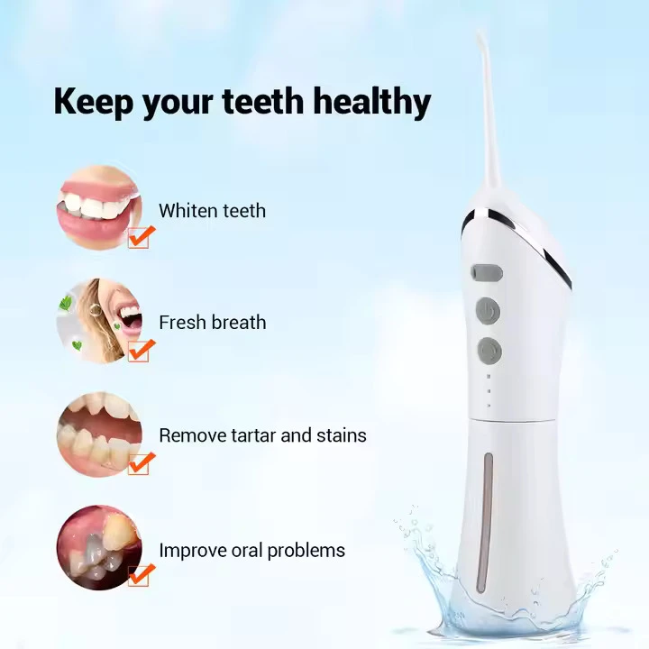 Water Flosser Professional Cordless Dental Flossers  USB Rechargeable Teeth Flos