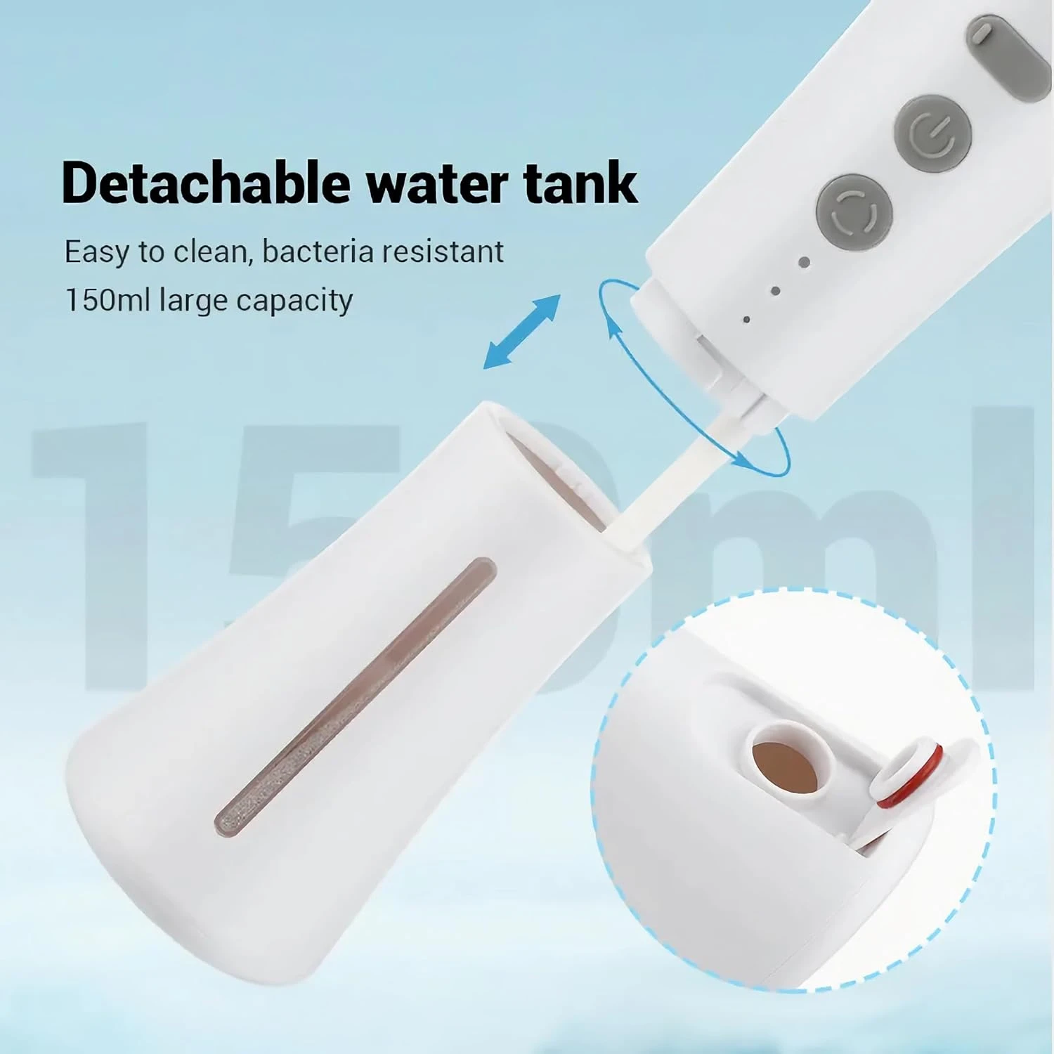 Water Flosser Professional Cordless Dental Flossers  USB Rechargeable Teeth Flos