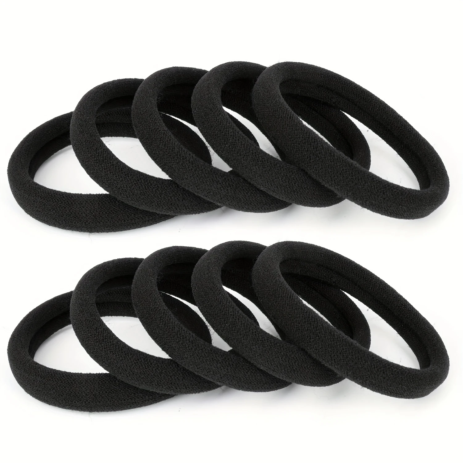 Black Hair Bands for Women Girls Hairband High Elastic Rubber Band Hair Ties Pon