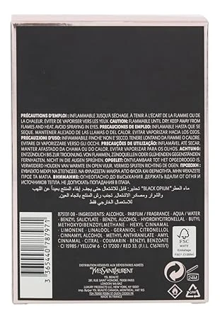 Yves Saint Laurent Eau De Parfum Spray for Women Black Opium 3 Ounce