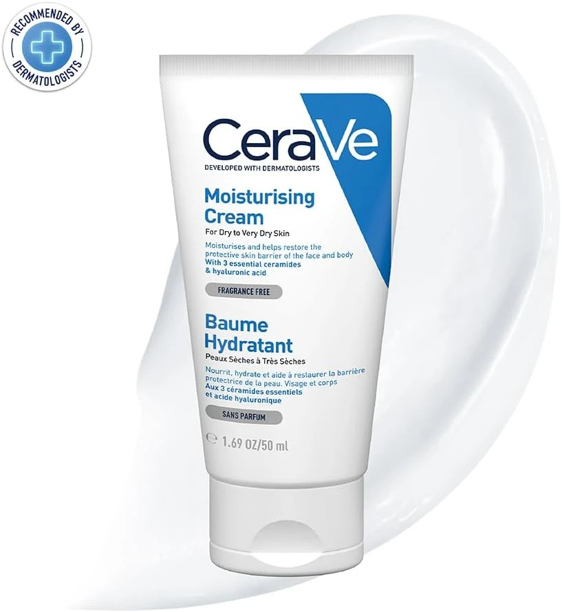CeraVe Moisturizing Cream | 48H Body and Face Moisturizer for Dry to Very Dry Sk