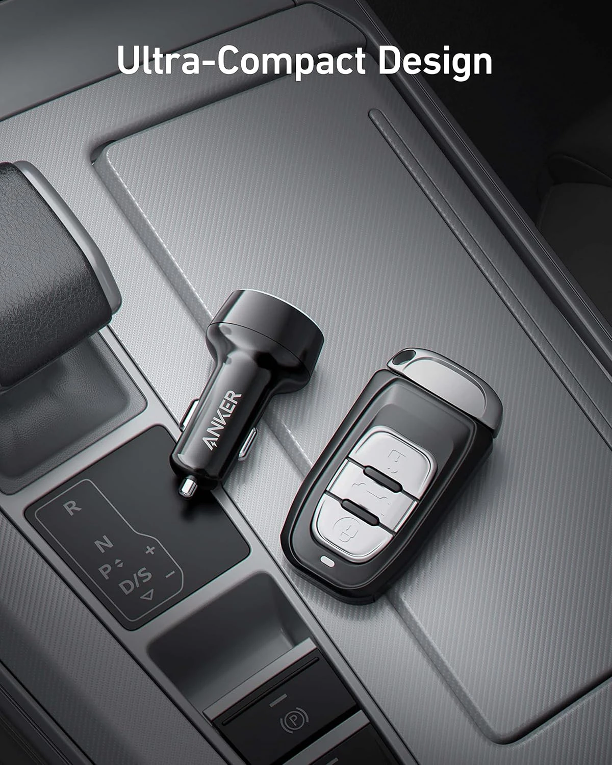 Anker Auto Ladegerät PowerDrive Speed+ 2, USB C Kfz Ladegerät 2 Port 49W mit Pow