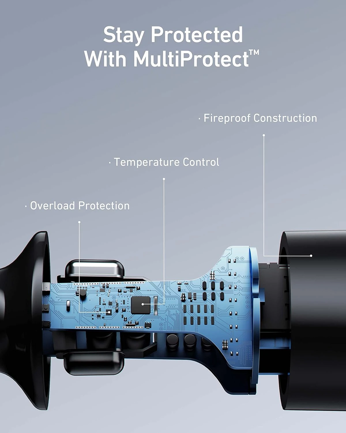 Anker Auto Ladegerät PowerDrive Speed+ 2, USB C Kfz Ladegerät 2 Port 49W mit Pow