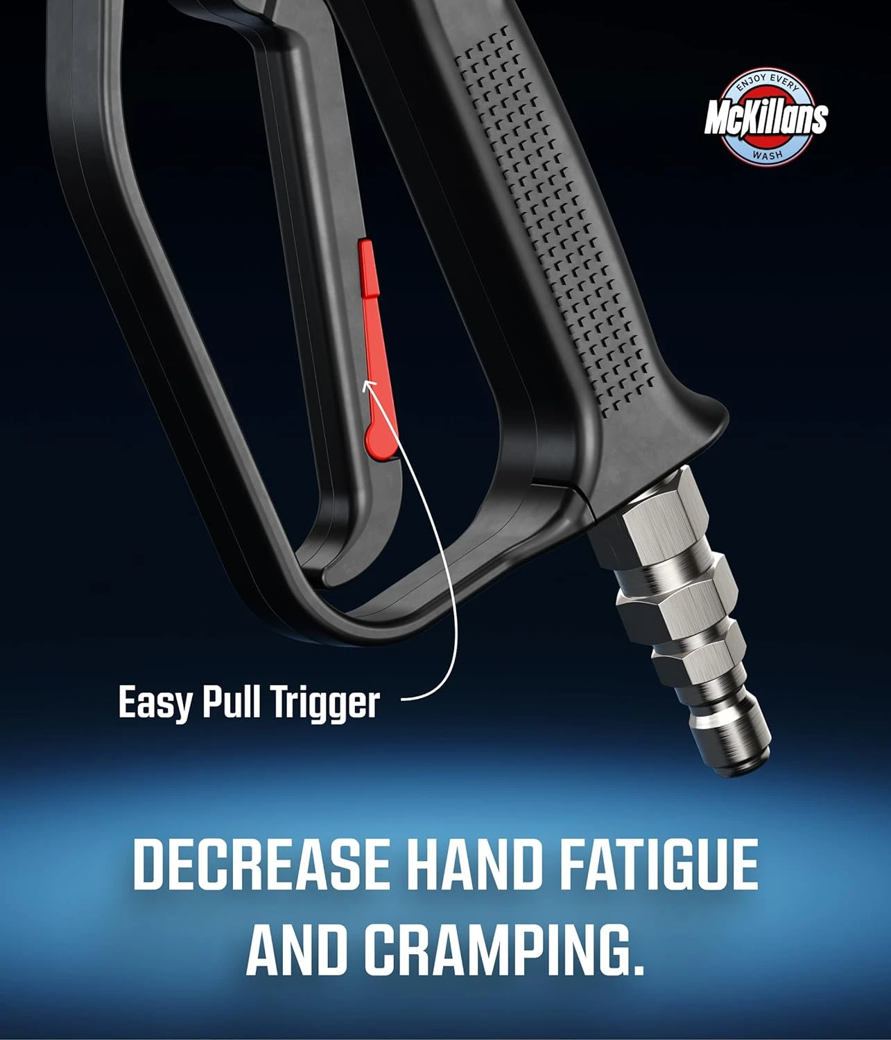 McKillans Short Pressure Washer Gun with Swivel - High Pressure Water Handle wit