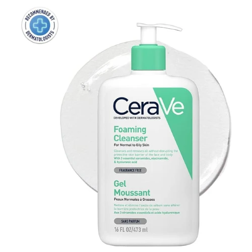 CeraVe Foaming Cleanser | Face and Body Wash for Normal to Oily Skin with Hyalur
