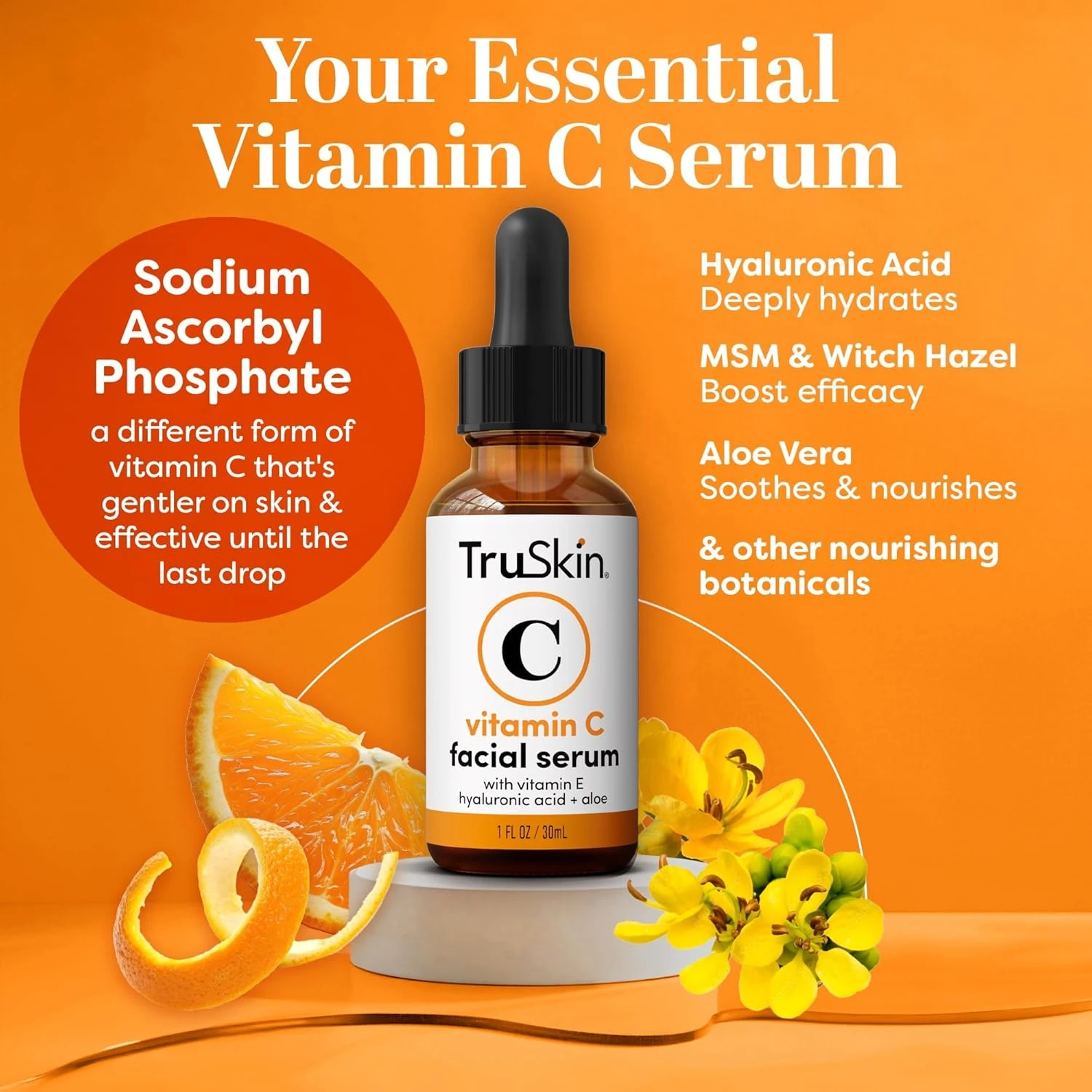 TruSkin Vitamin C Serum For Face – Anti Aging Formula with Vitamin C, Hyaluronic