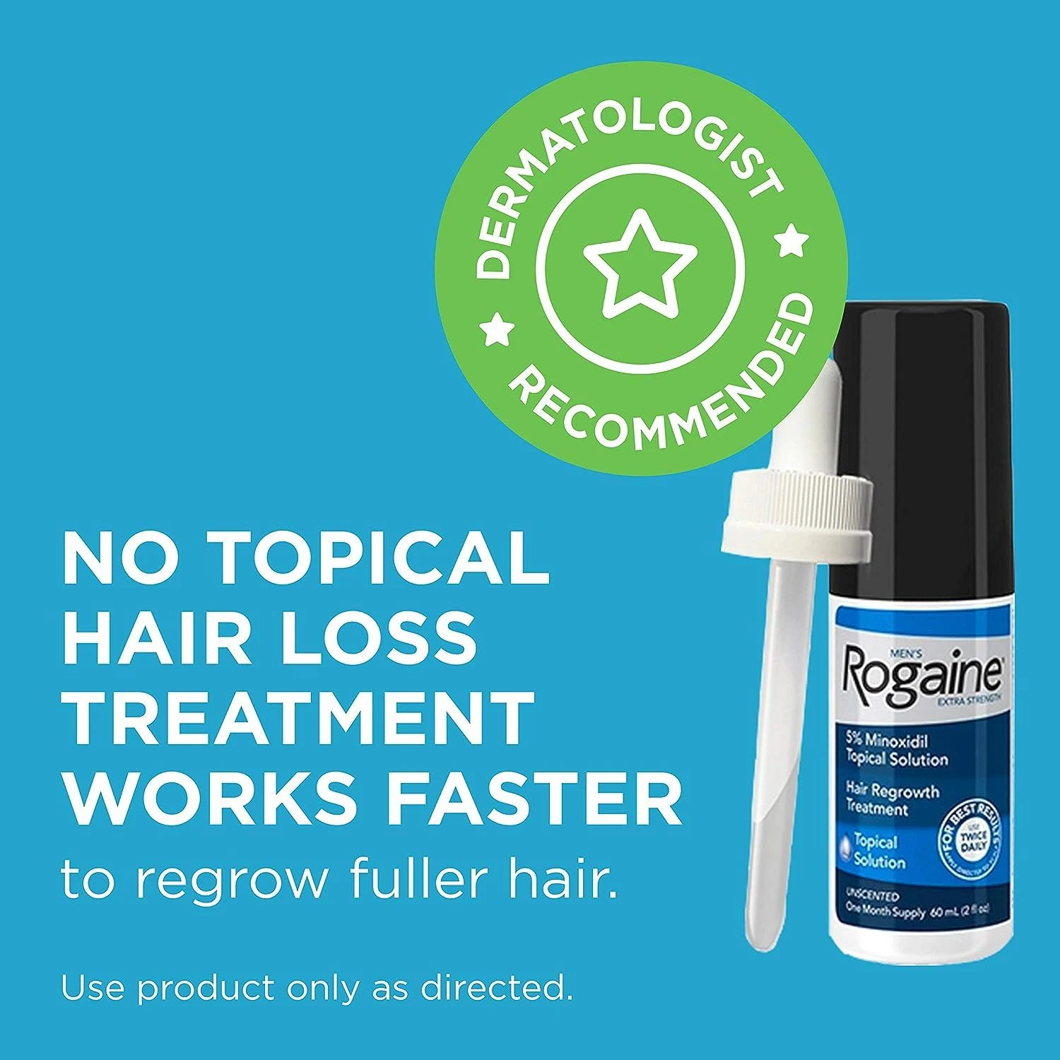Men’s Rogaine Extra Strength 5% Minoxidil Topical Solution for Hair Loss and Hai