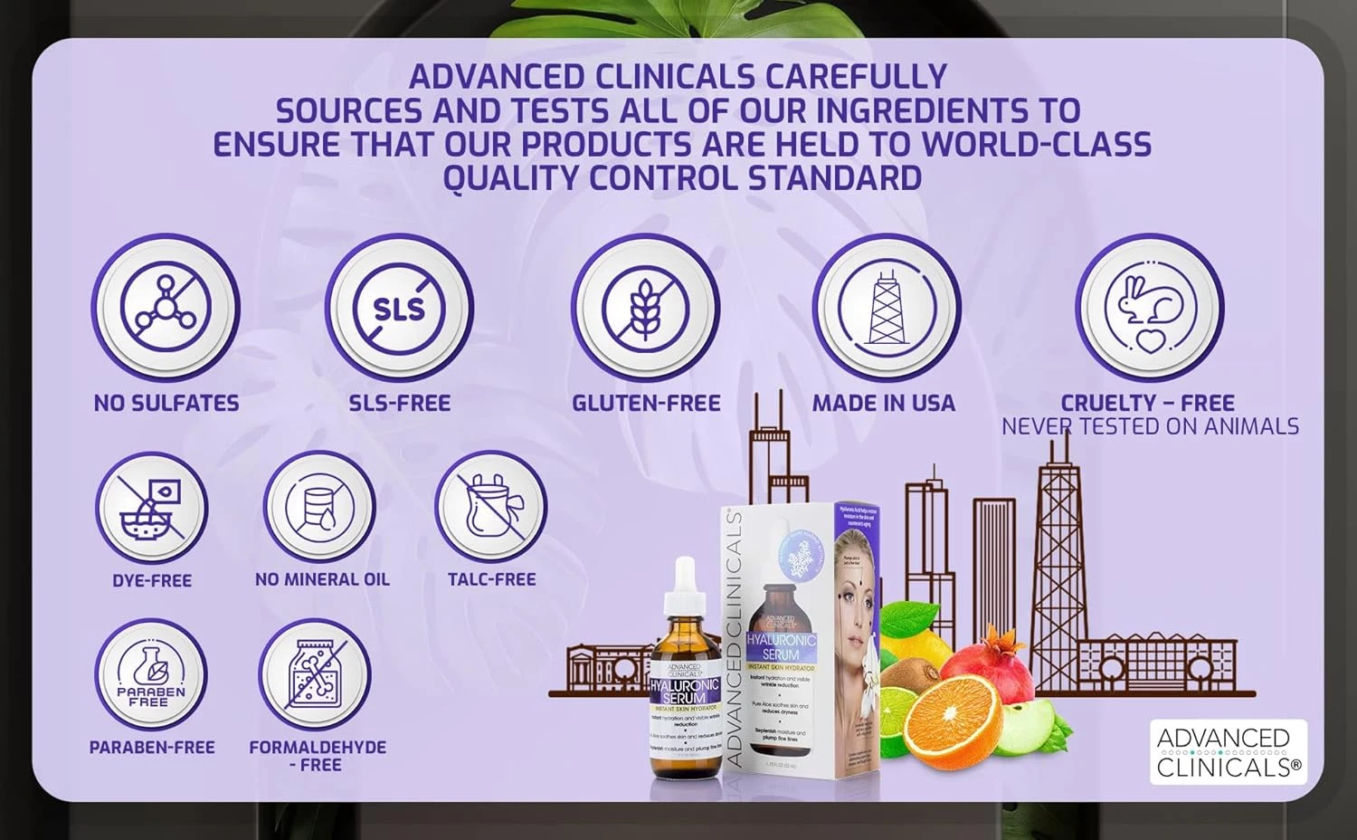 Advanced Clinicals Hyaluronic Acid Face Serum Anti Aging Face Serum Instant Skin