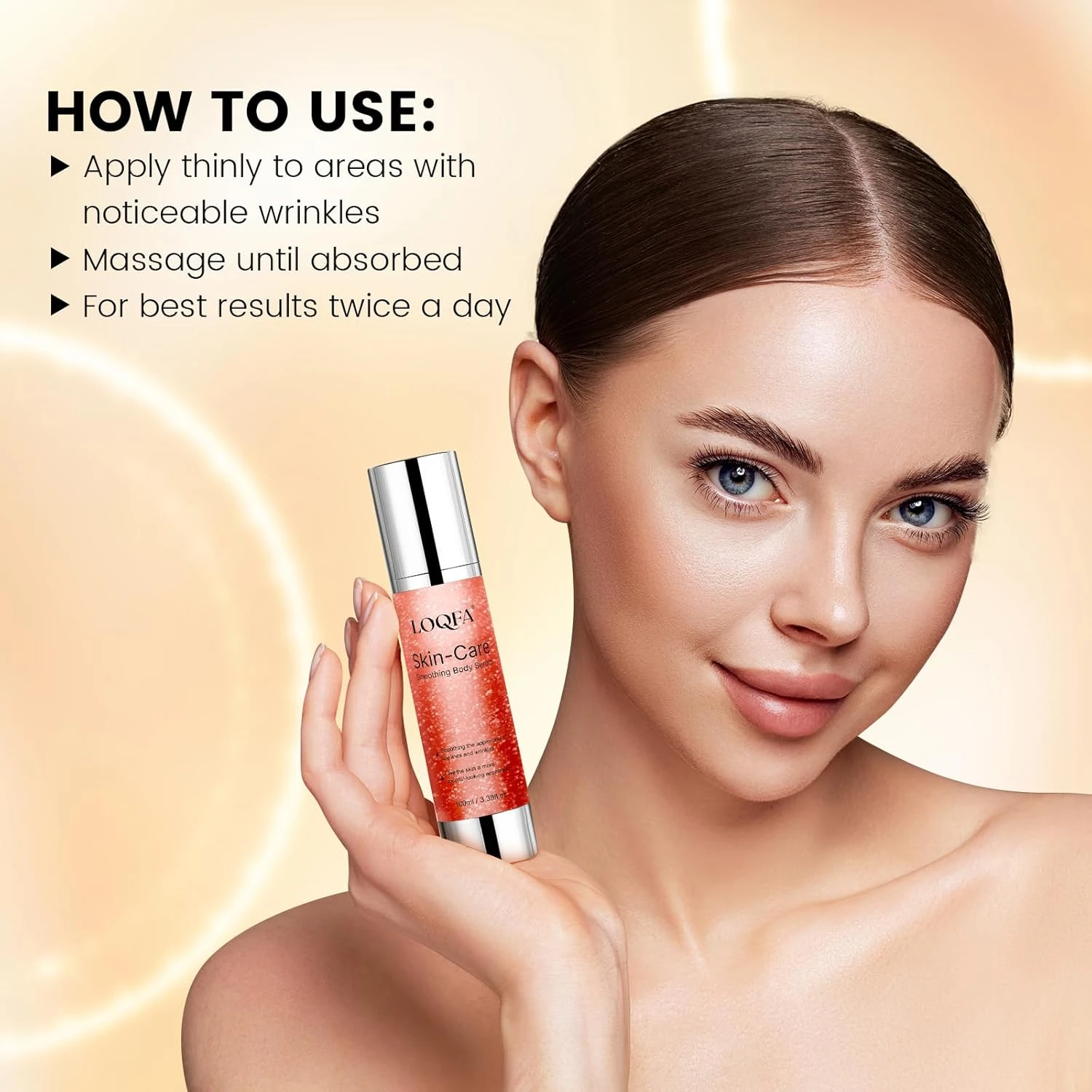 LOQFA B Glossy Smoothing Body Serum for Silky Smooth Skin, Body Serum for Women,