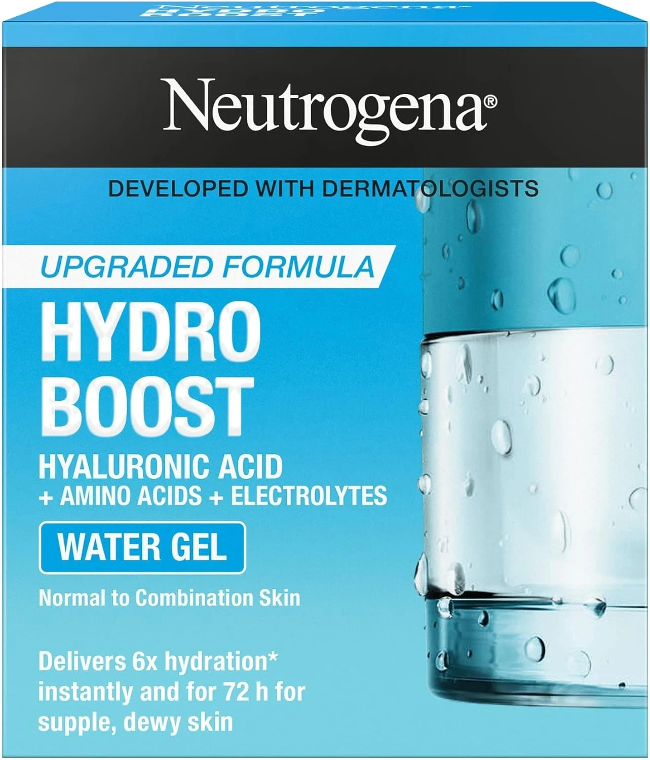 Neutrogena Hydro Boost Water Gel Face Moisturizer, Lightweight & Oil-Free, for N