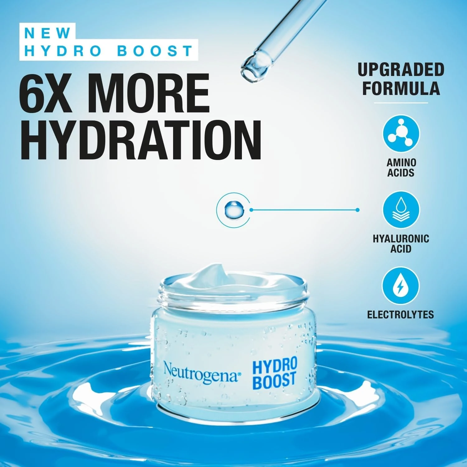 Neutrogena Hydro Boost Water Gel Face Moisturizer, Lightweight & Oil-Free, for N