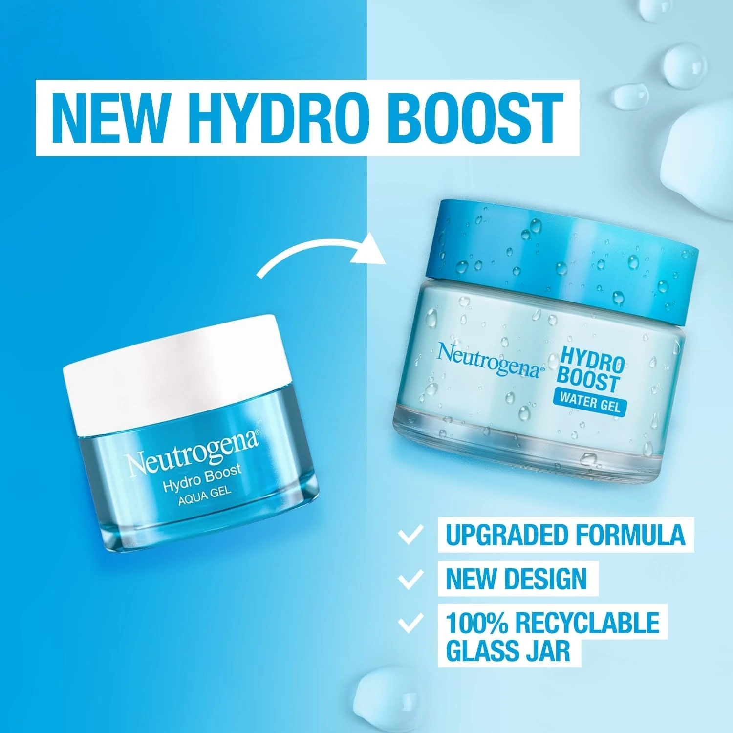 Neutrogena Hydro Boost Water Gel Face Moisturizer, Lightweight & Oil-Free, for N