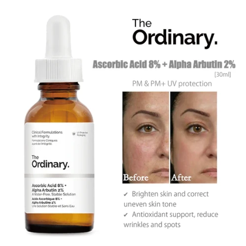 The Ordinary Ascorbic Acid 8% + Alpha Arbutin 2%, 30 ml, Vitamin C