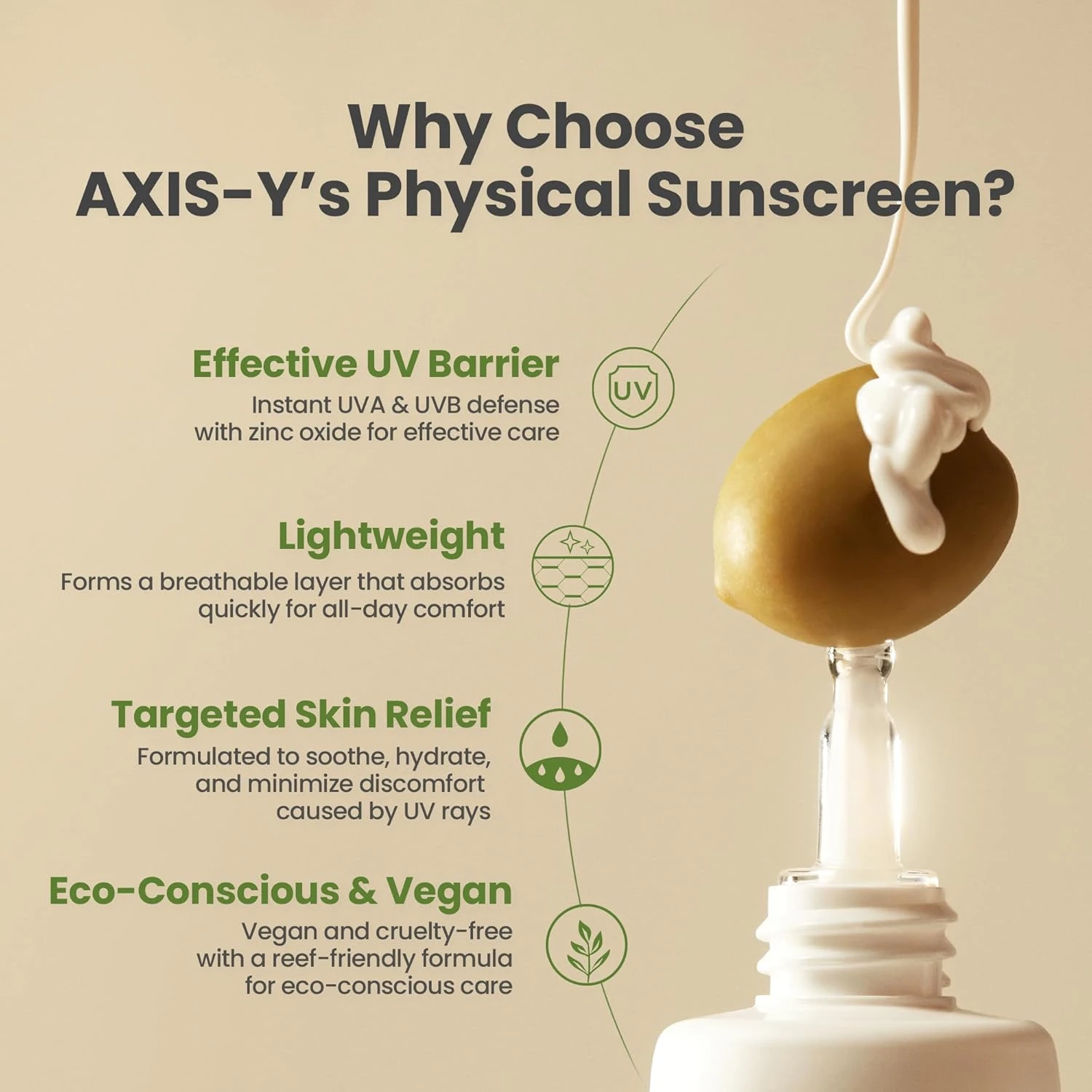 AXIS-Y Axis Y Complete No Stress Physical Sunscreen, White